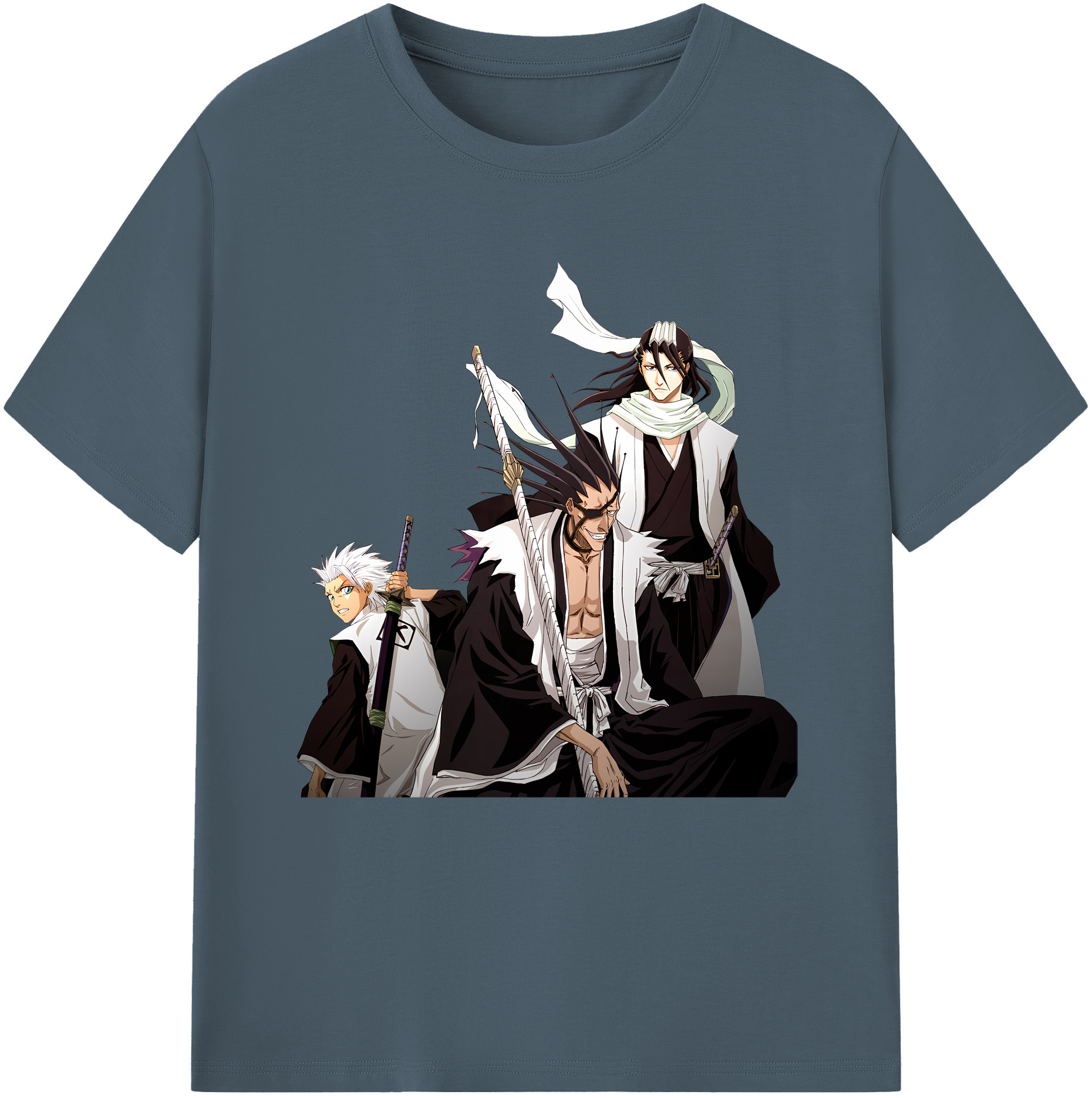 （画像用） ブリーチ ざらき けんぱち BLEACH Zaraki Kenpachi 綿100％半袖Tシャツ（フロントプリント）